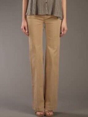 NEW Anthropologie M.i.H Milan Caramel Column Wide Leg Mid Rise Jeans Size 25
